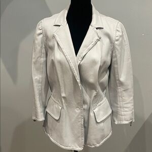 Women's powder blue lambskin coat